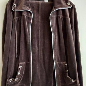 Chicos Brown Velour Jogging Suit - Size 2